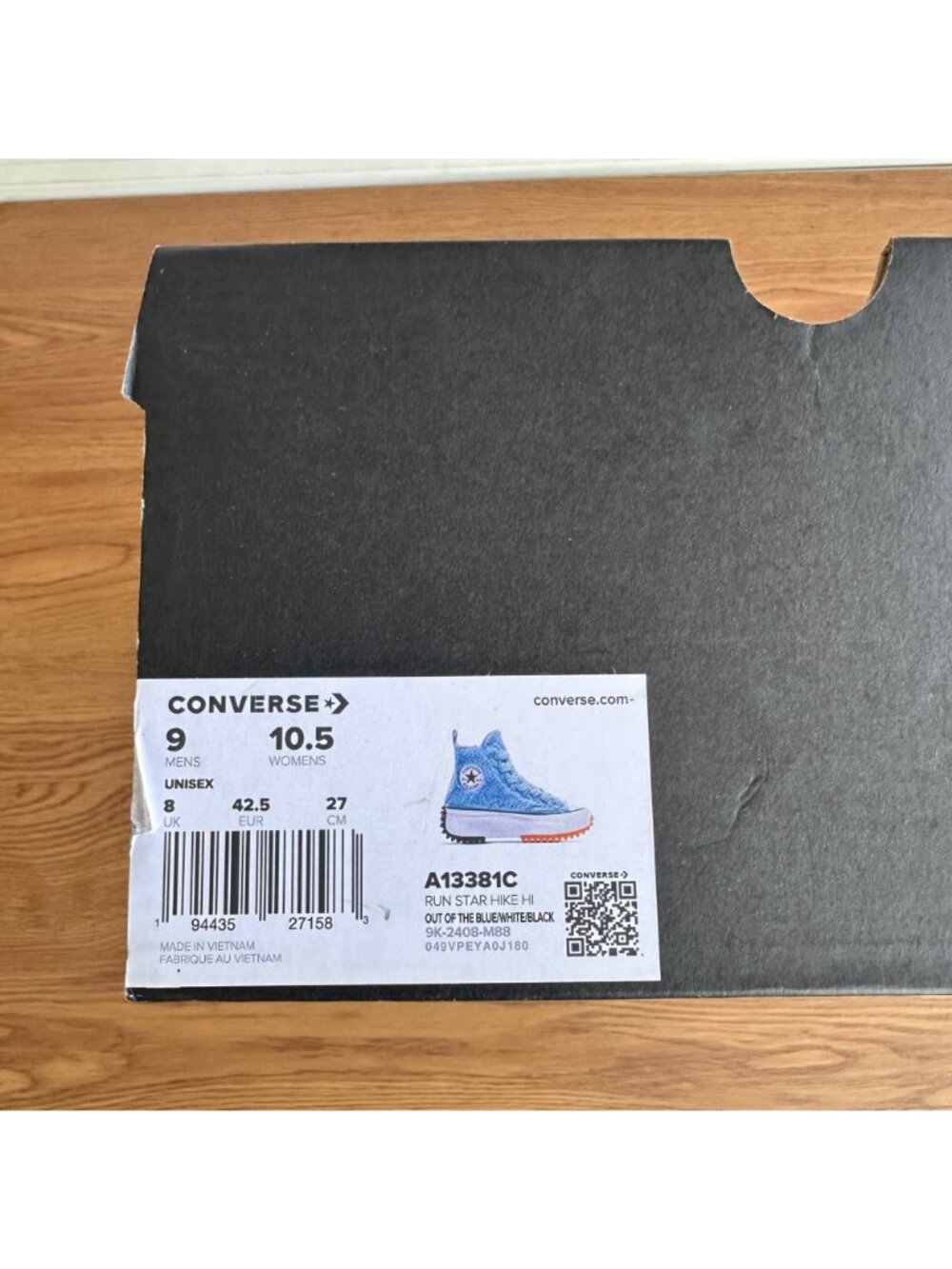 ❤️Converse Run Star Hike Hi Platform Faux Fur 9 Men's Shoes Sneaker Blue A13381C - Picture 8 of 9